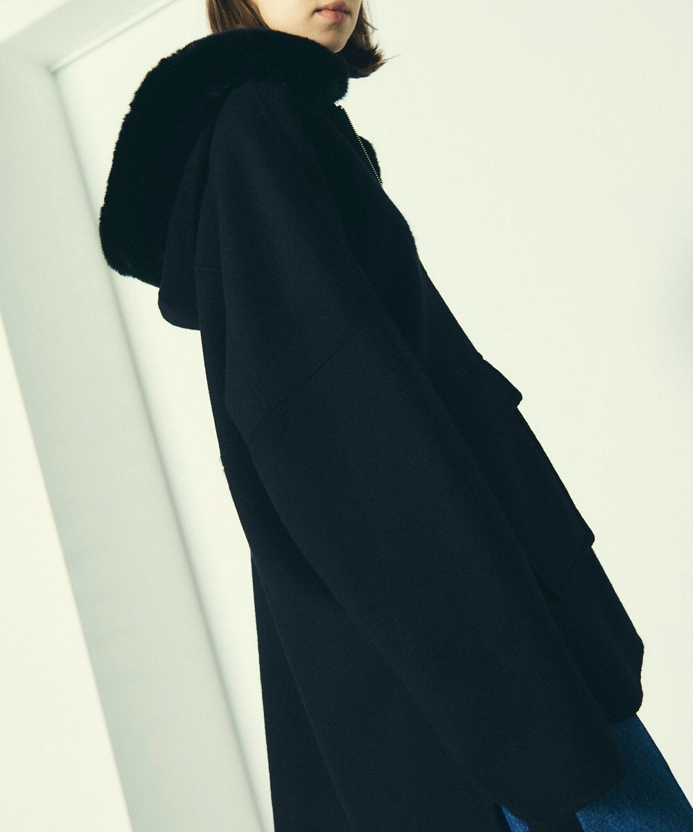 GRACE CONTINENTAL フードファーリバーポンチョ