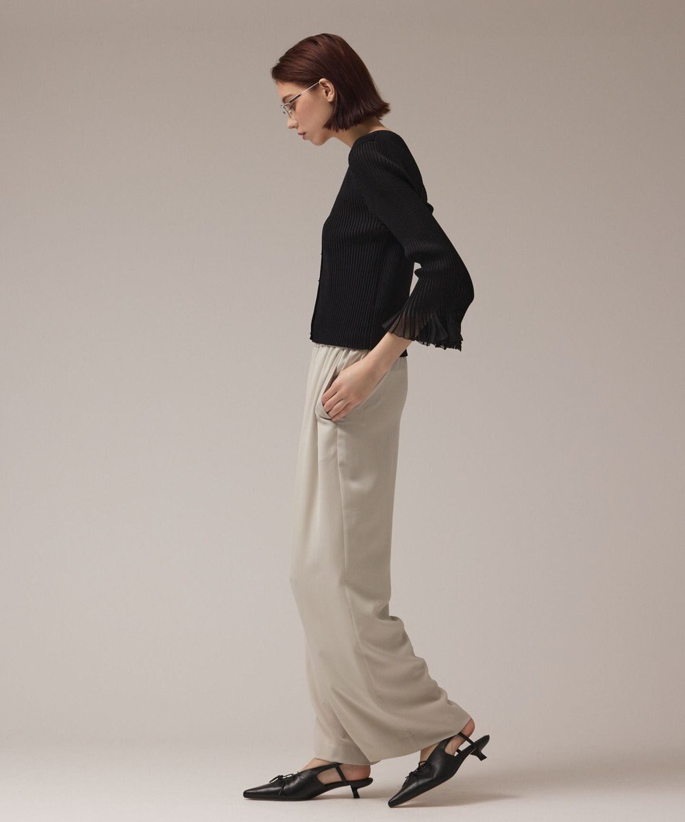 GRACE CONTINENTAL シアーフリルニットカーディガン 