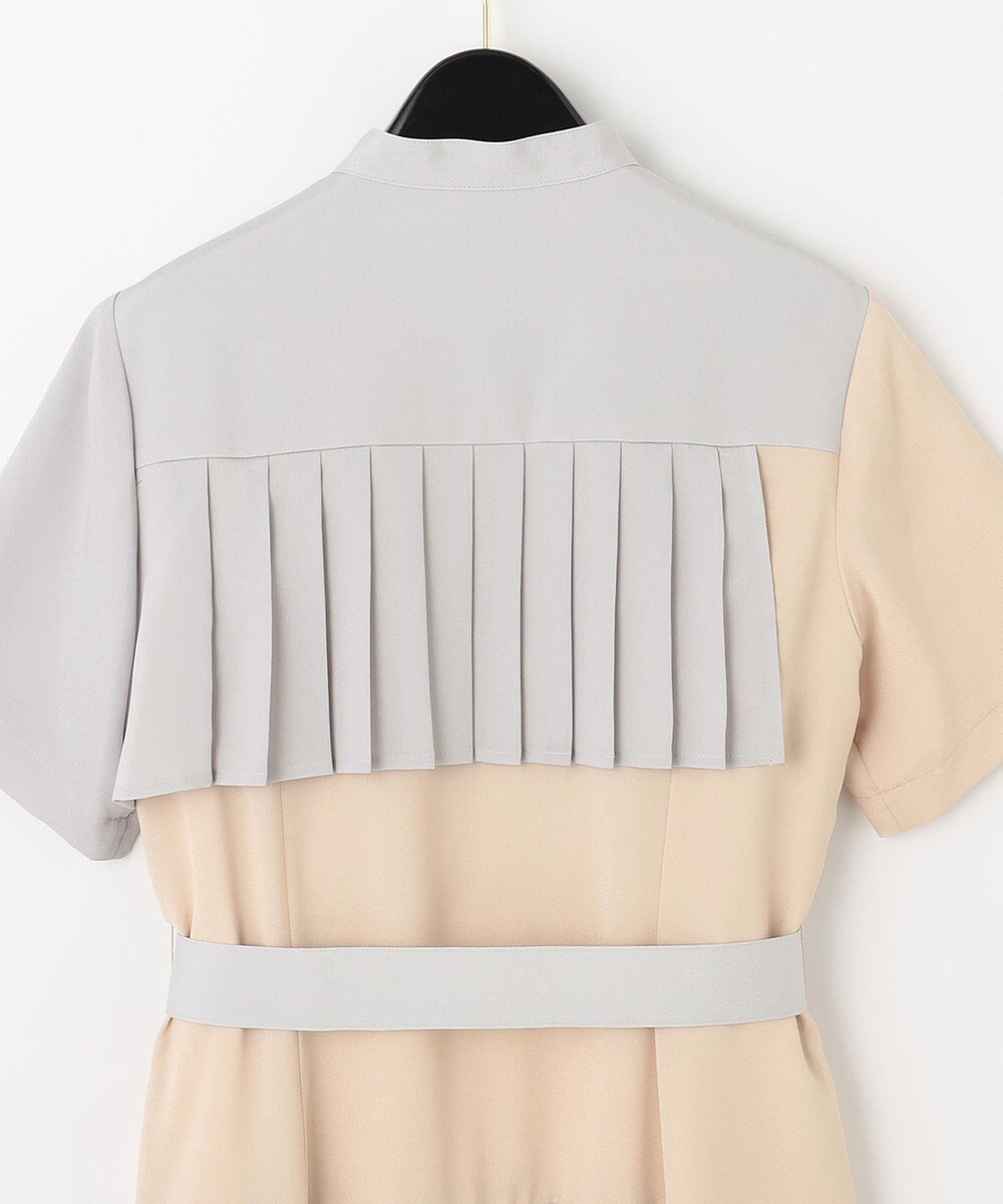 GRACE CONTINENTAL プリーツ配色ワンピース 