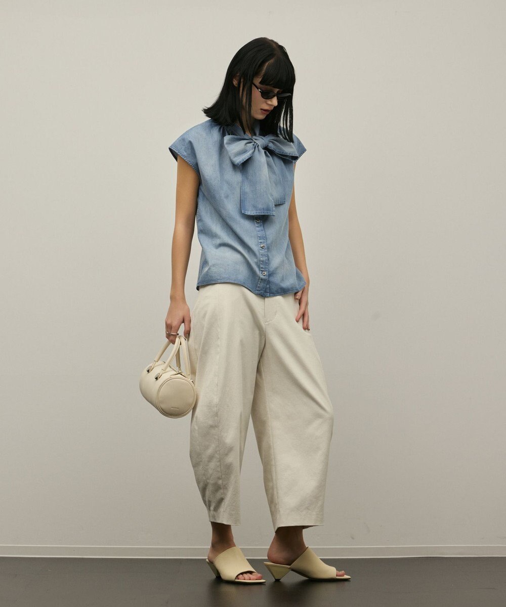 GRACE CONTINENTAL シアーデニムボウタイブラウス 