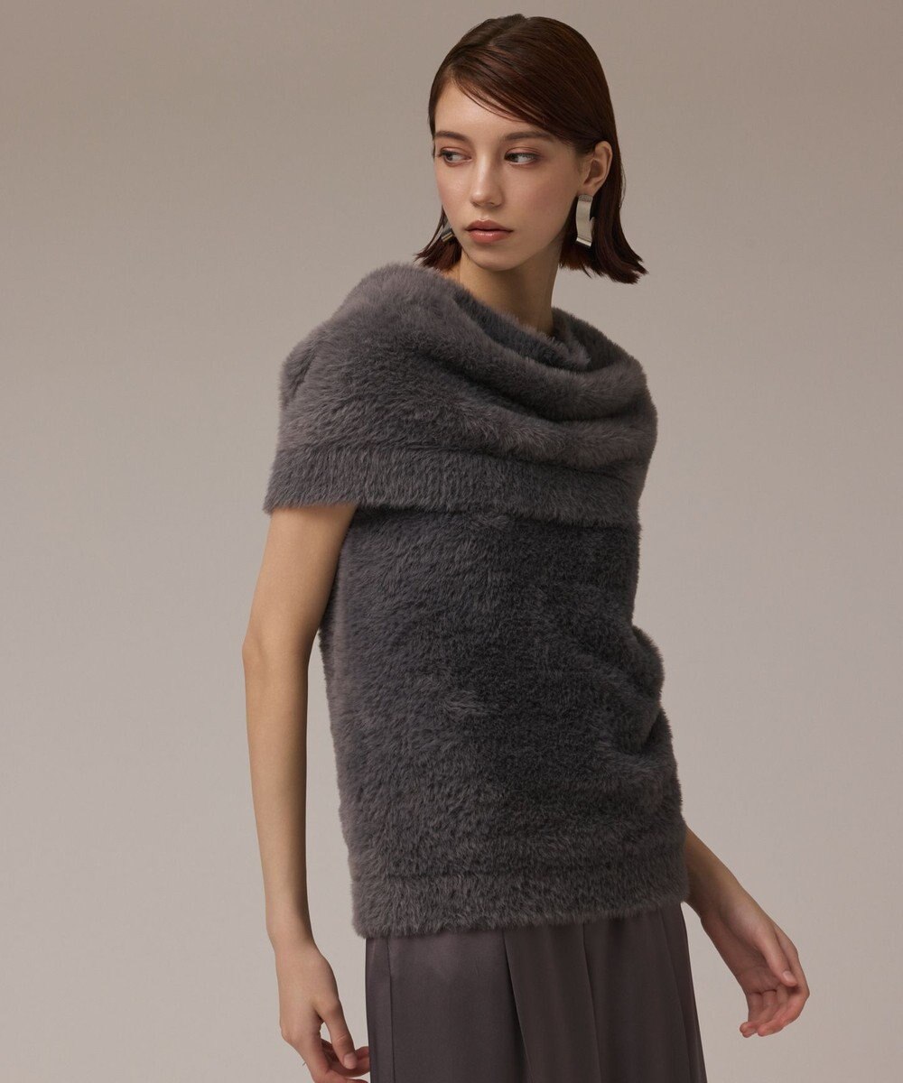 GRACE CONTINENTAL オフタートルニットトップ 