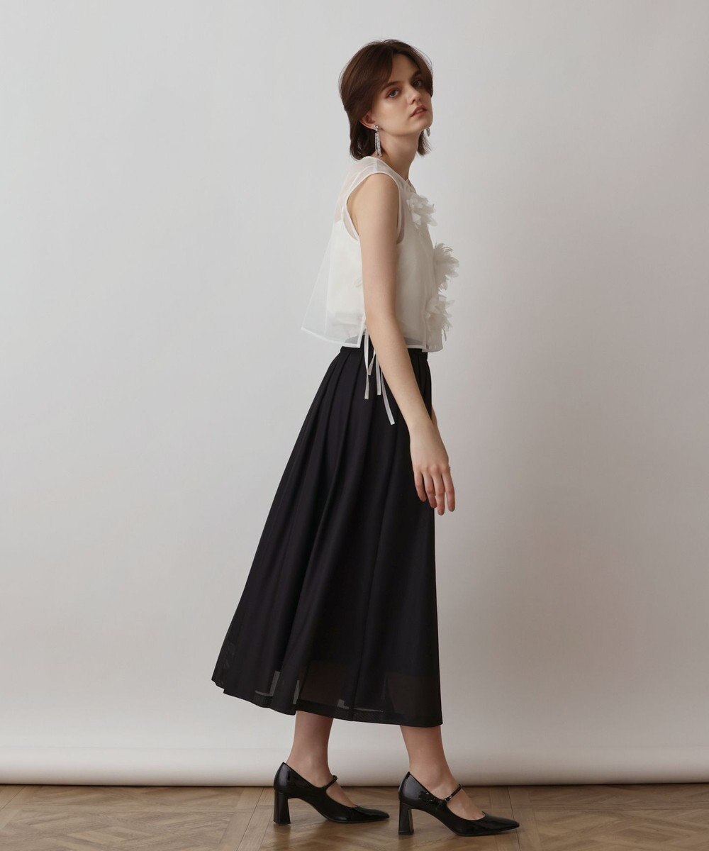 GRACE CONTINENTAL メッシュフラワートップ