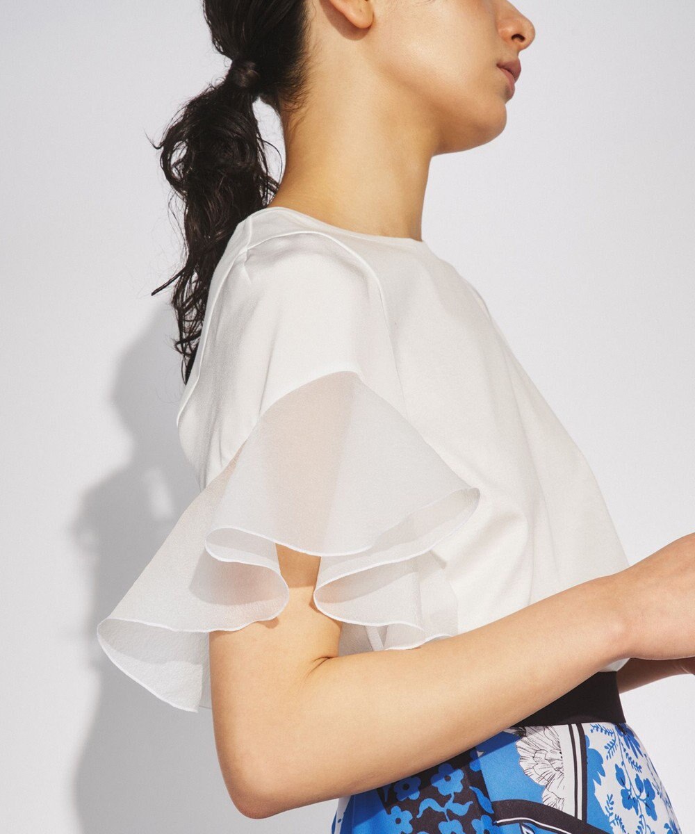 GRACE CONTINENTAL フレアスリーブカットトップ