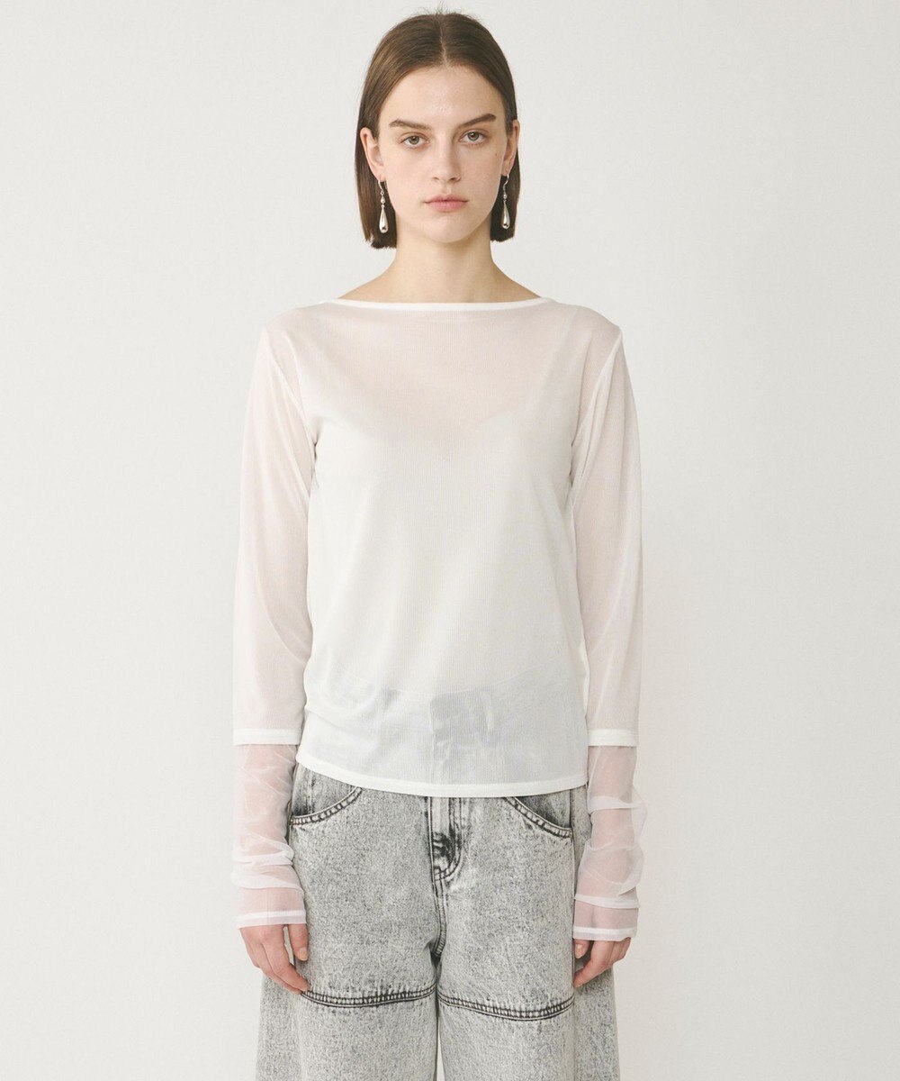 GRACE CONTINENTAL シアーアセテートカットトップ