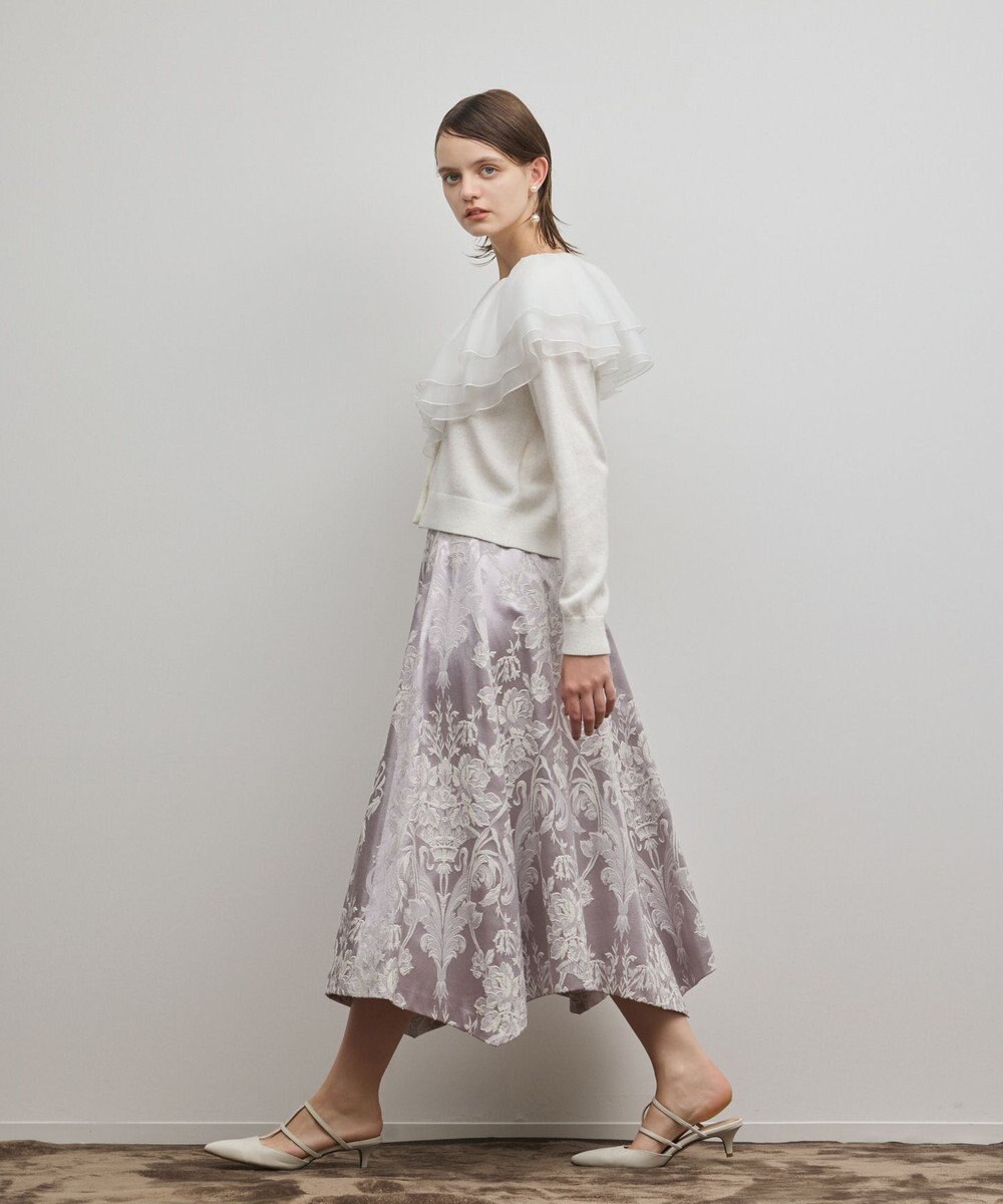 GRACE CONTINENTAL フリルニットカーディガン 