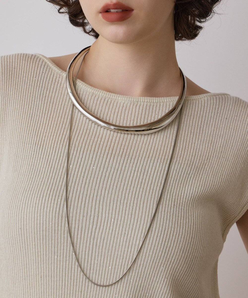 GRACE CONTINENTAL スパンコールリブトップ 