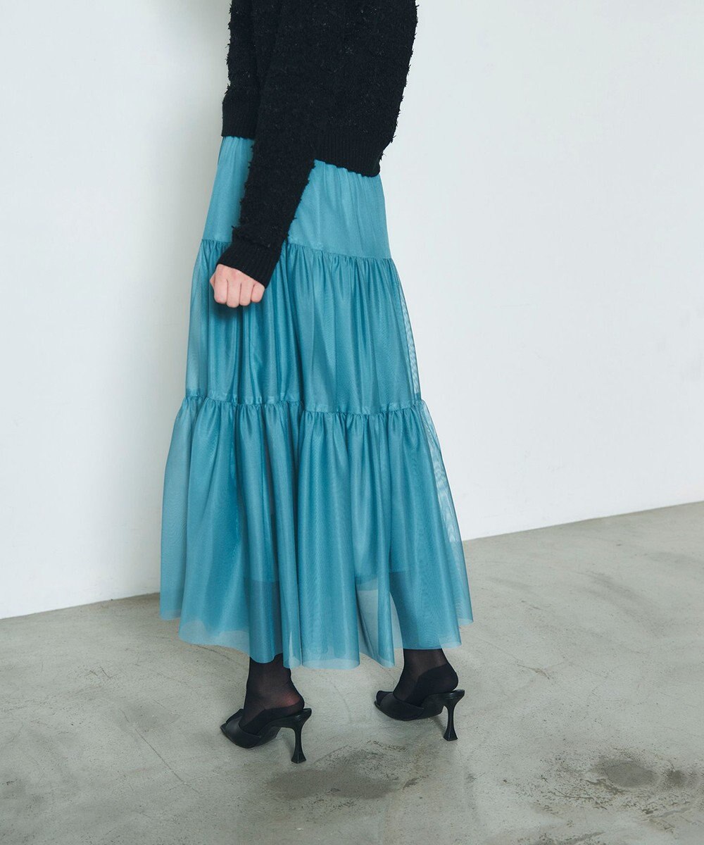 GRACE CONTINENTAL チュールティアードスカート