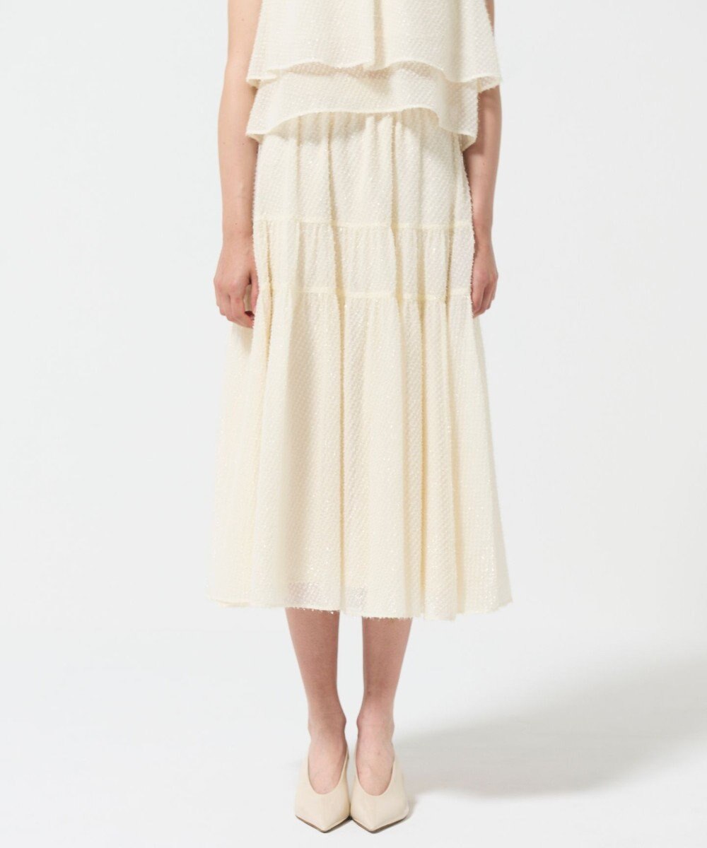 GRACE CONTINENTAL シフォンカットジャガードスカート