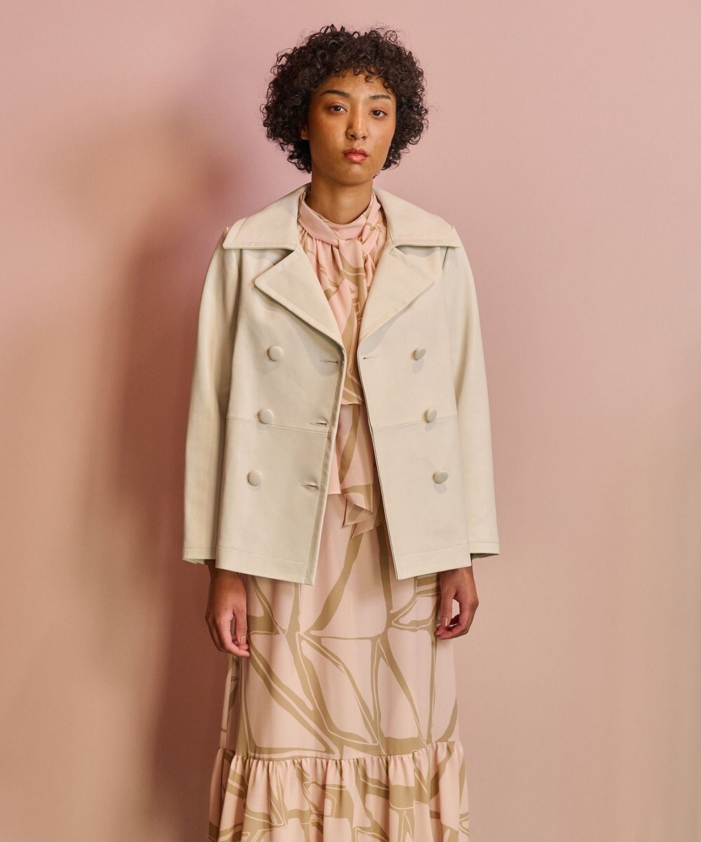 GRACE CONTINENTAL ラムレザーＰコート 