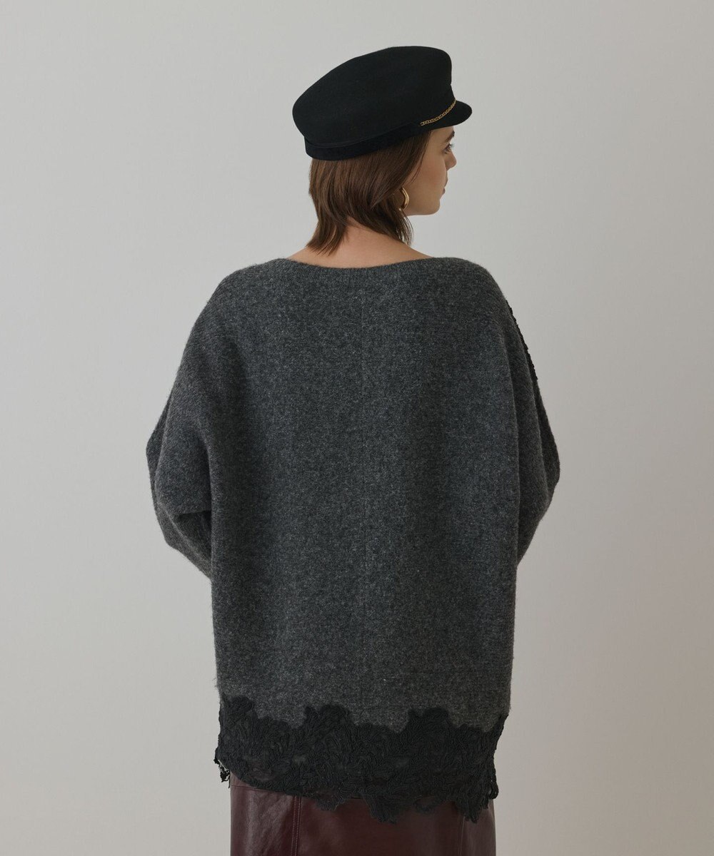 GRACE CONTINENTAL レースドルマンニットトップ 