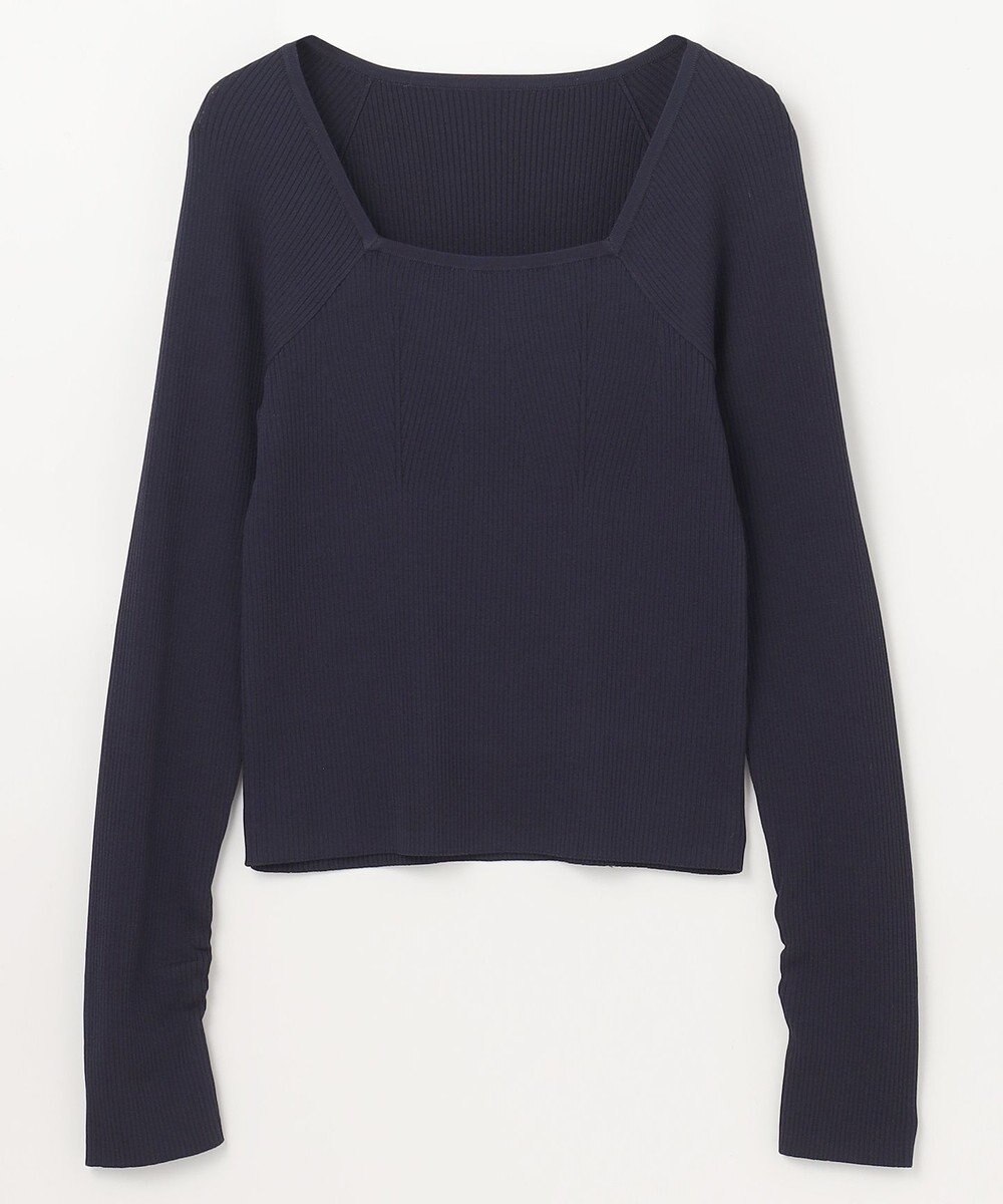 GRACE CONTINENTAL リブスクエアニットトップ