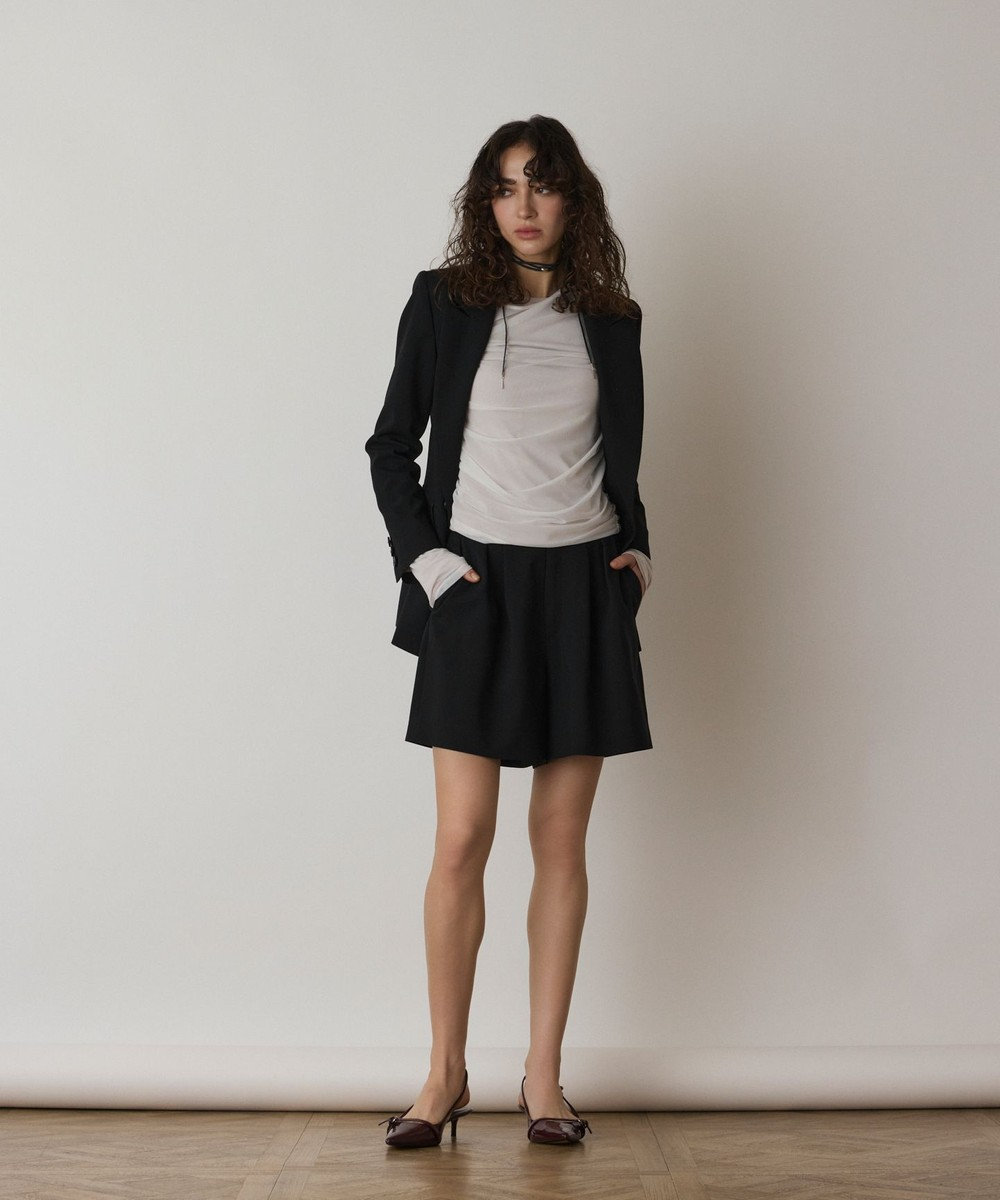 GRACE CONTINENTAL リネンライクダブルジャケット