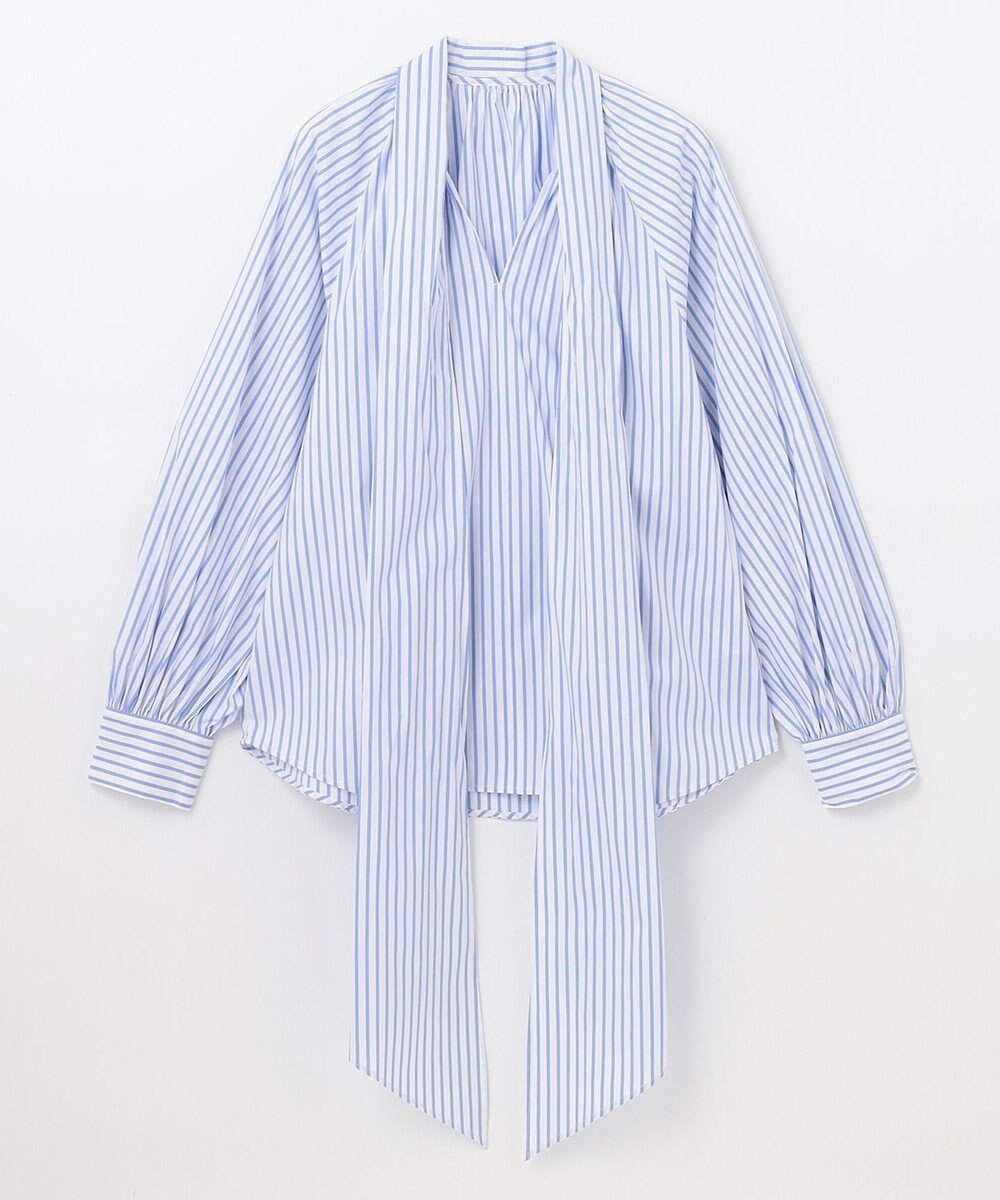 GRACE CONTINENTAL ボウタイギャザートップ 