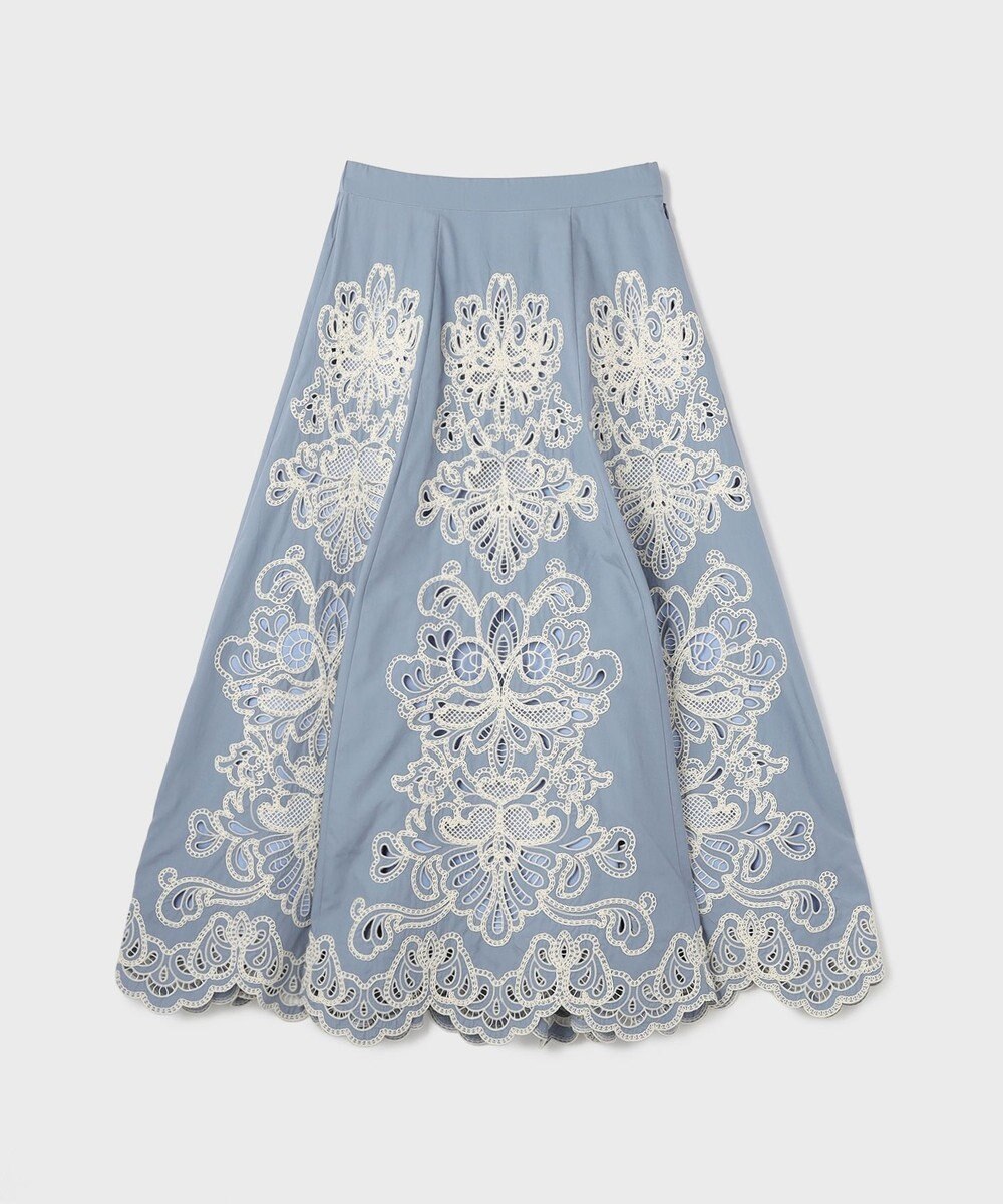 GRACE CONTINENTAL 刺繍スカラップスカート【限定カラー】 