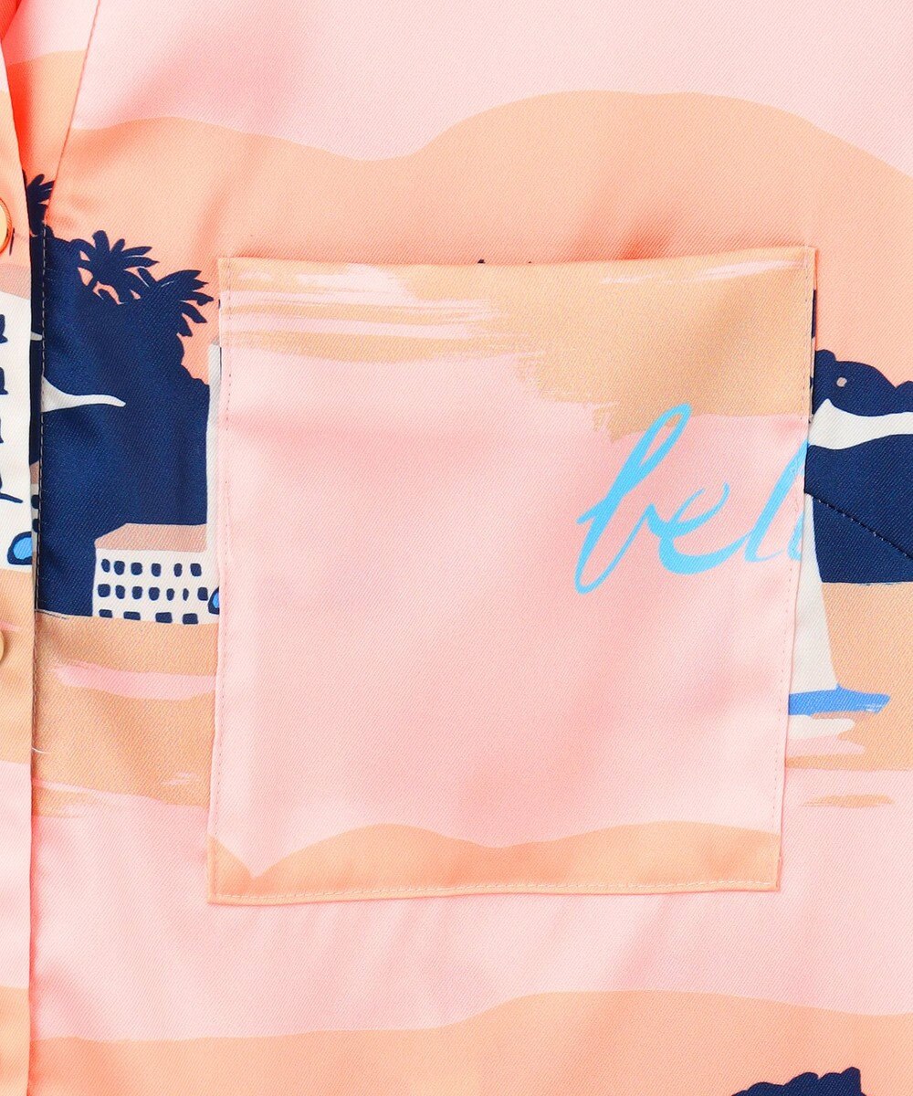 GRACE CONTINENTAL マリンプリントシャツドレス 