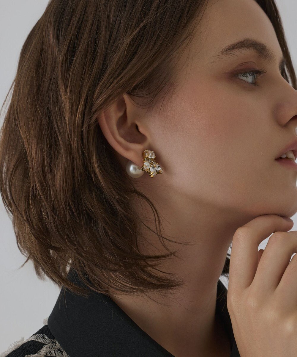 GRACE CONTINENTAL ビジューパールピアス 