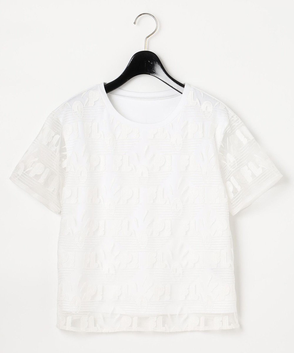 GRACE CONTINENTAL ロゴチュールカットトップ ホワイト