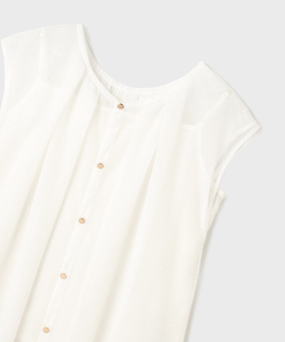 GRACE CONTINENTAL チュールタックノースリーブ 