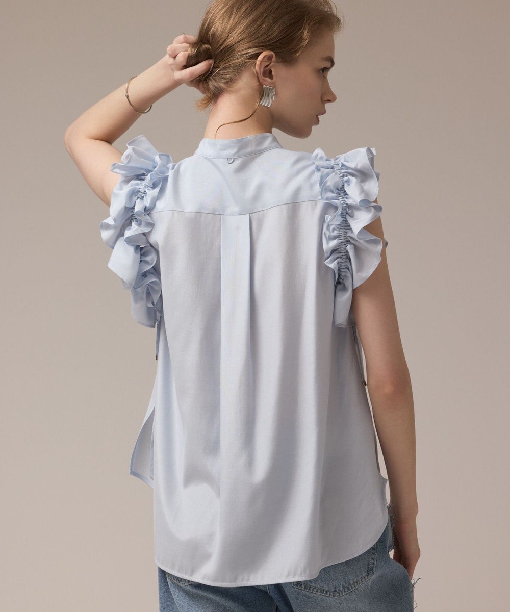 GRACE CONTINENTAL マルチフリルノースリーブブラウス 