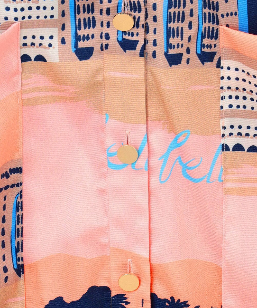 GRACE CONTINENTAL マリンプリントシャツドレス 