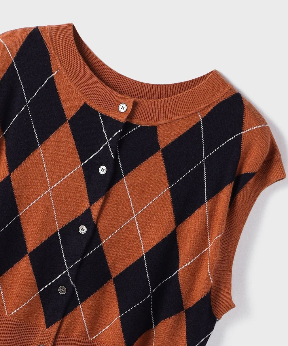 GRACE CONTINENTAL アーガイルニットベスト 