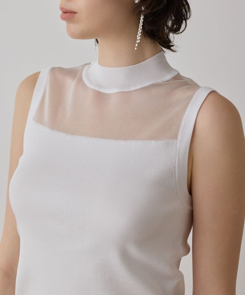 GRACE CONTINENTAL シアーグロスニットトップ 