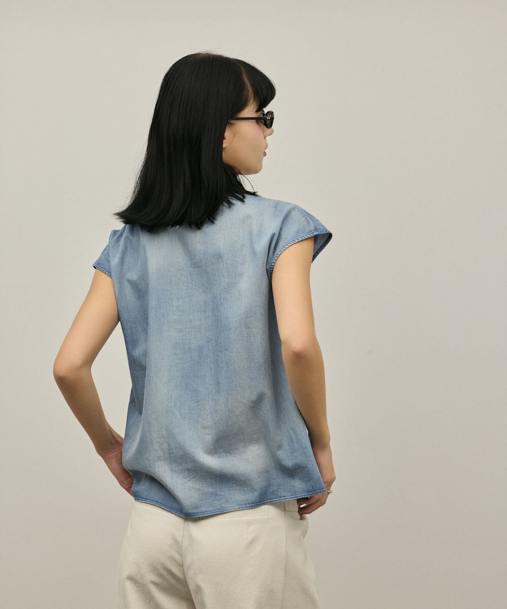 GRACE CONTINENTAL シアーデニムボウタイブラウス 