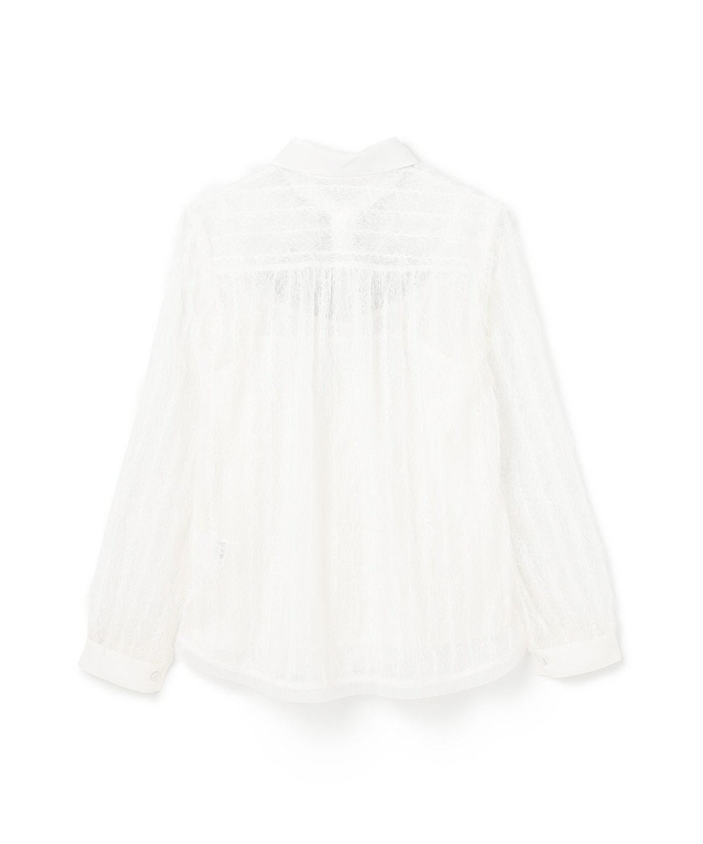 GRACE CONTINENTAL フリンジレースタイ付ブラウス 