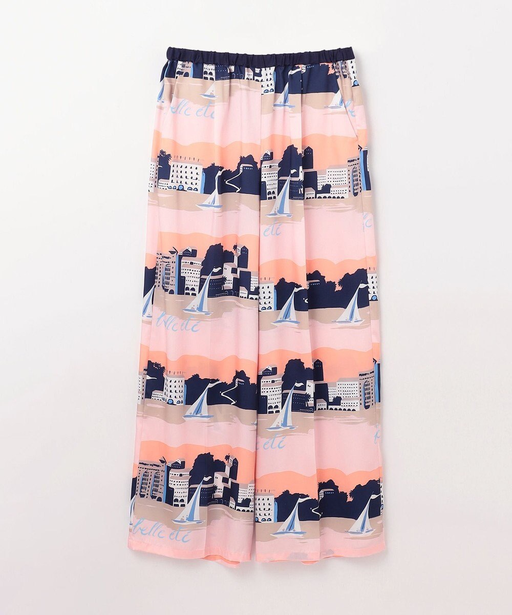 GRACE CONTINENTAL マリンプリントイージーパンツ 