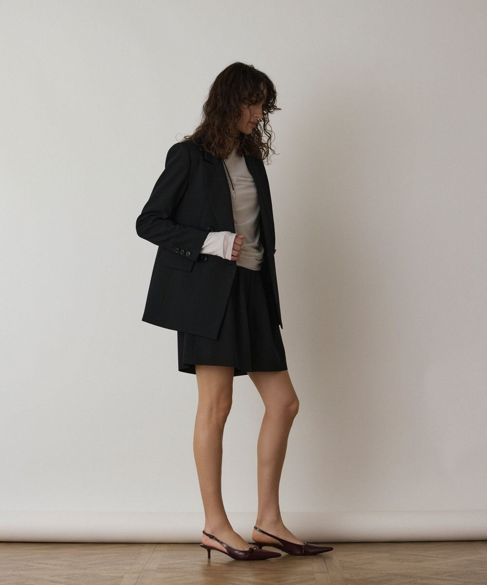 GRACE CONTINENTAL リネンライクダブルジャケット