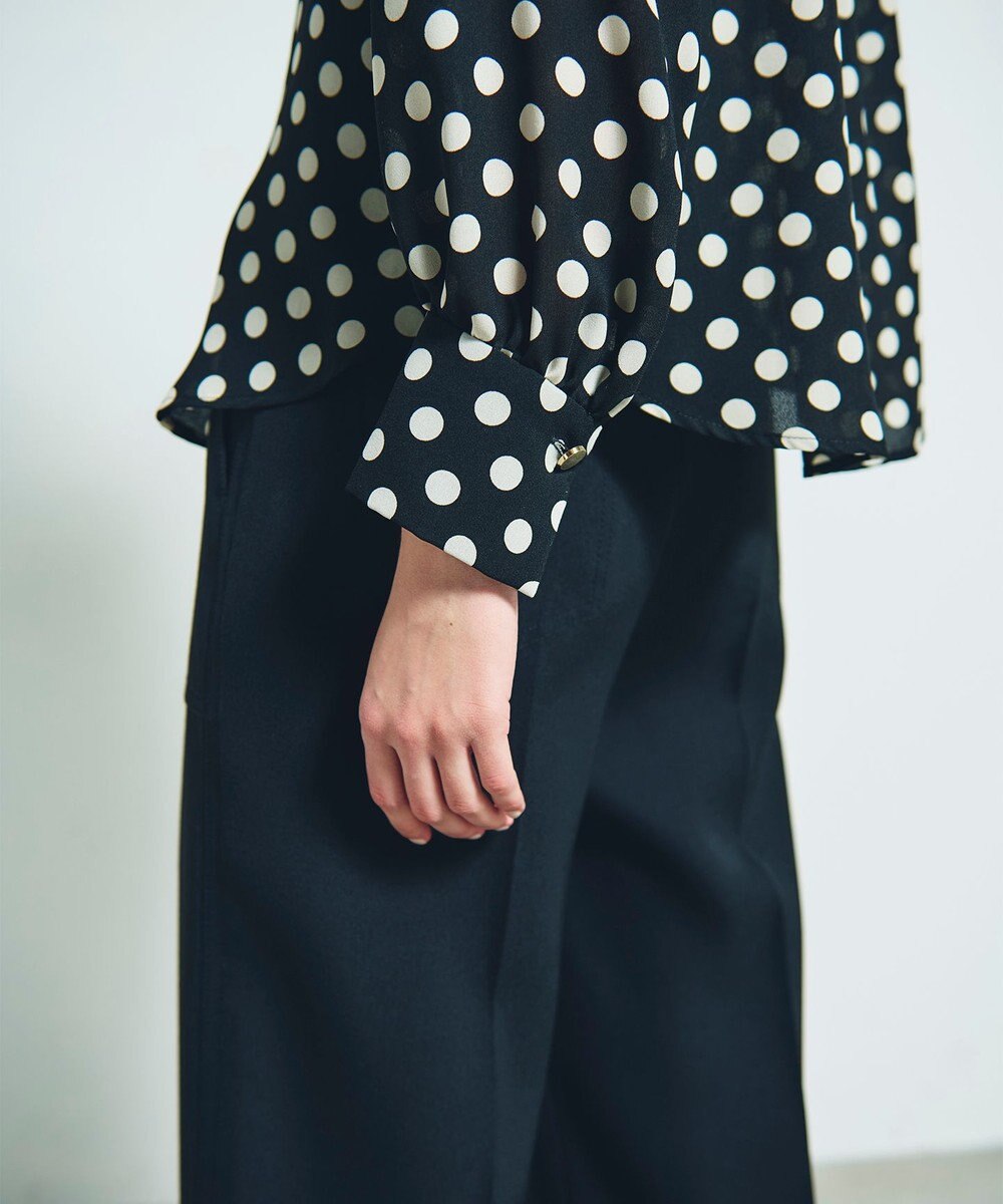 GRACE CONTINENTAL ドットプリントボウタイブラウス 