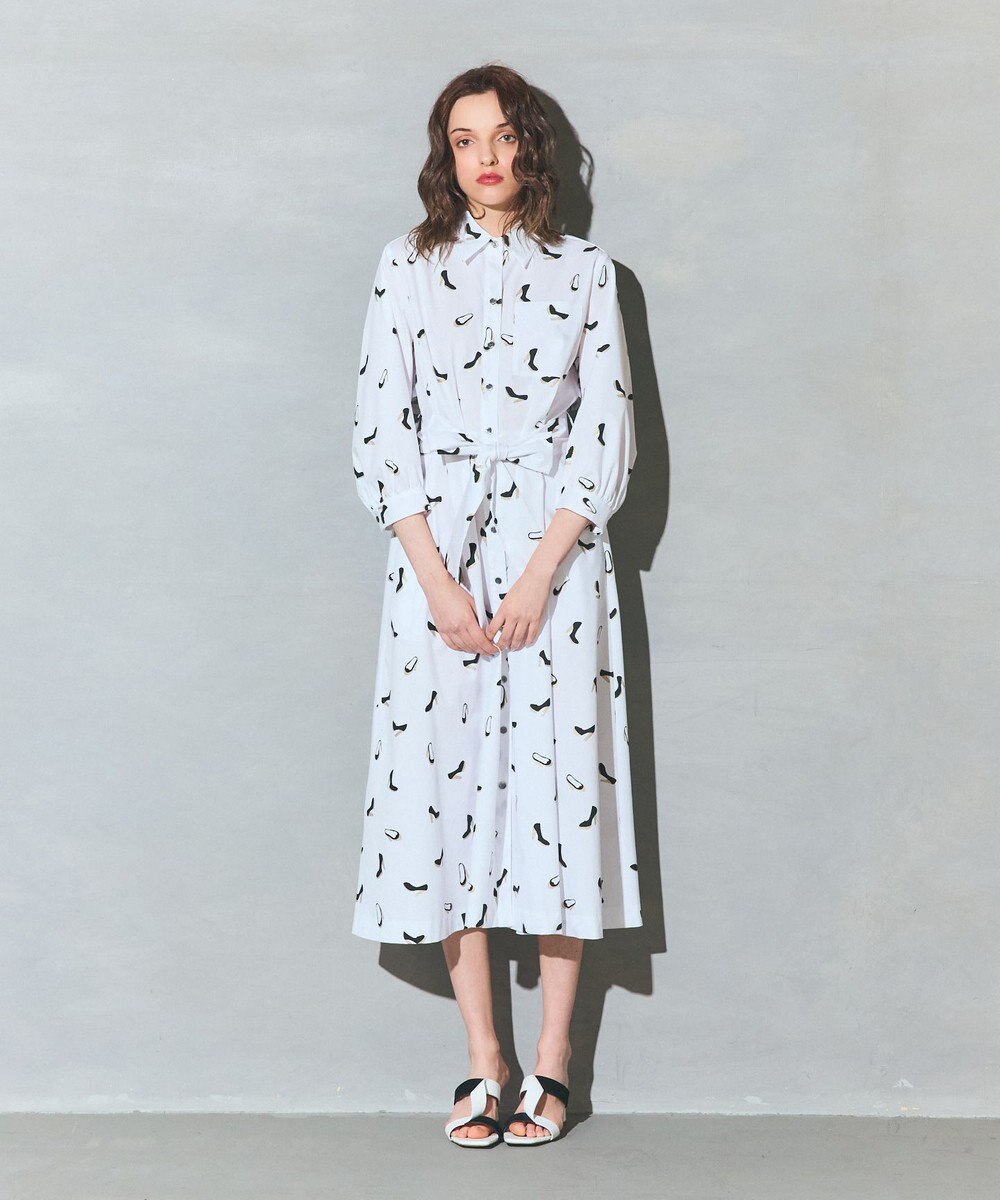 GRACE CONTINENTAL ヒールプリントシャツドレス 