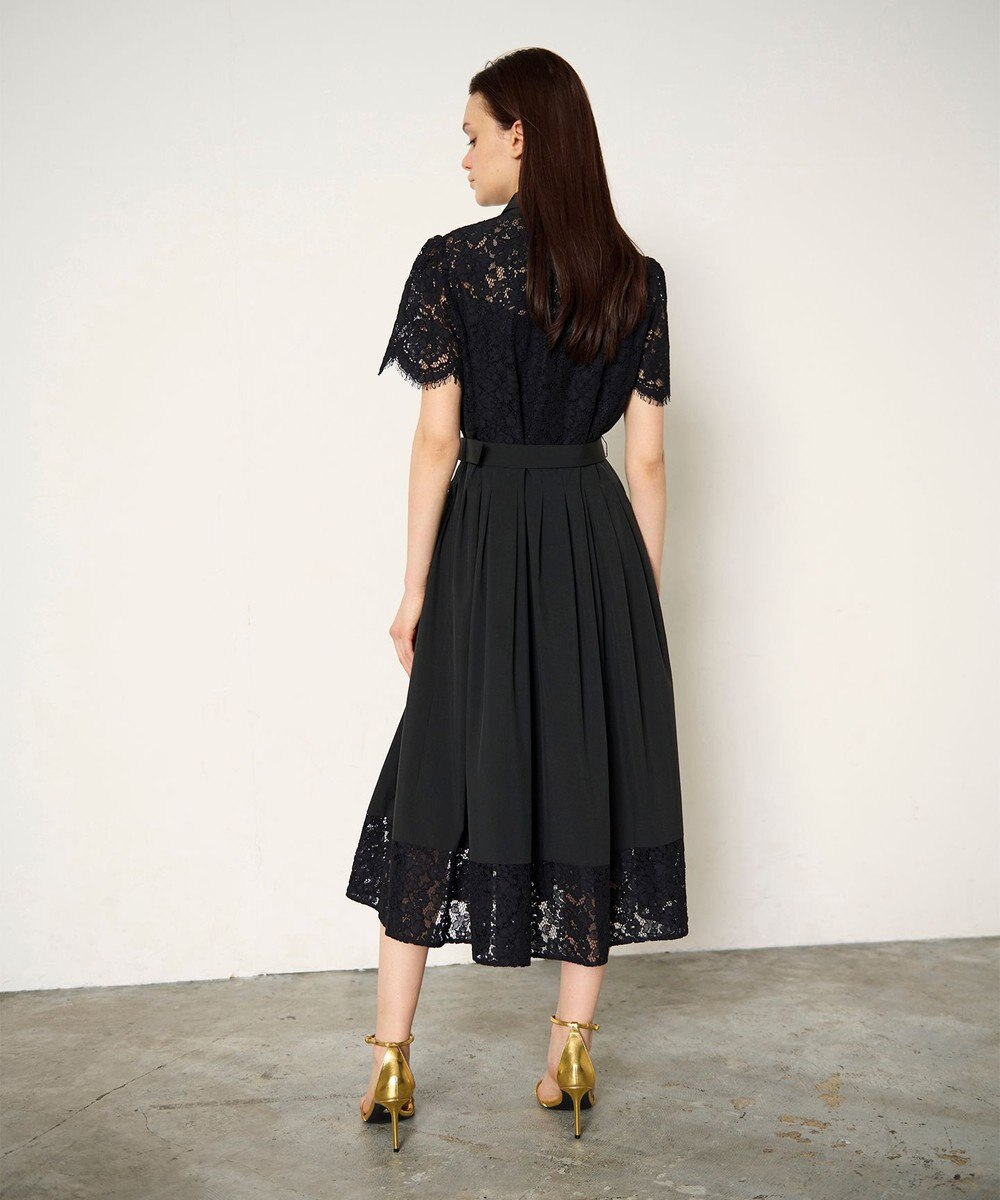 GRACE CONTINENTAL レースコンビタフタワンピース 