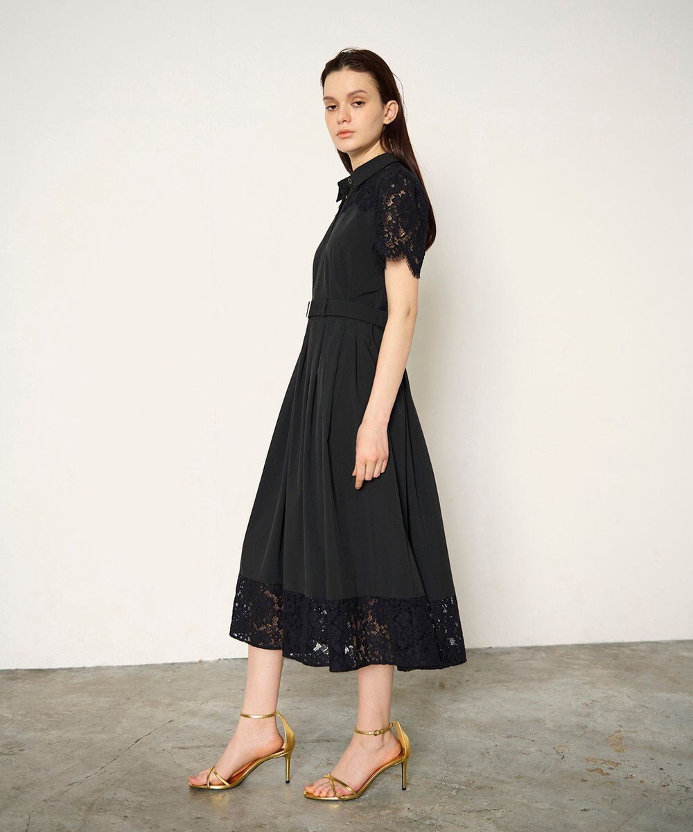GRACE CONTINENTAL レースコンビタフタワンピース 