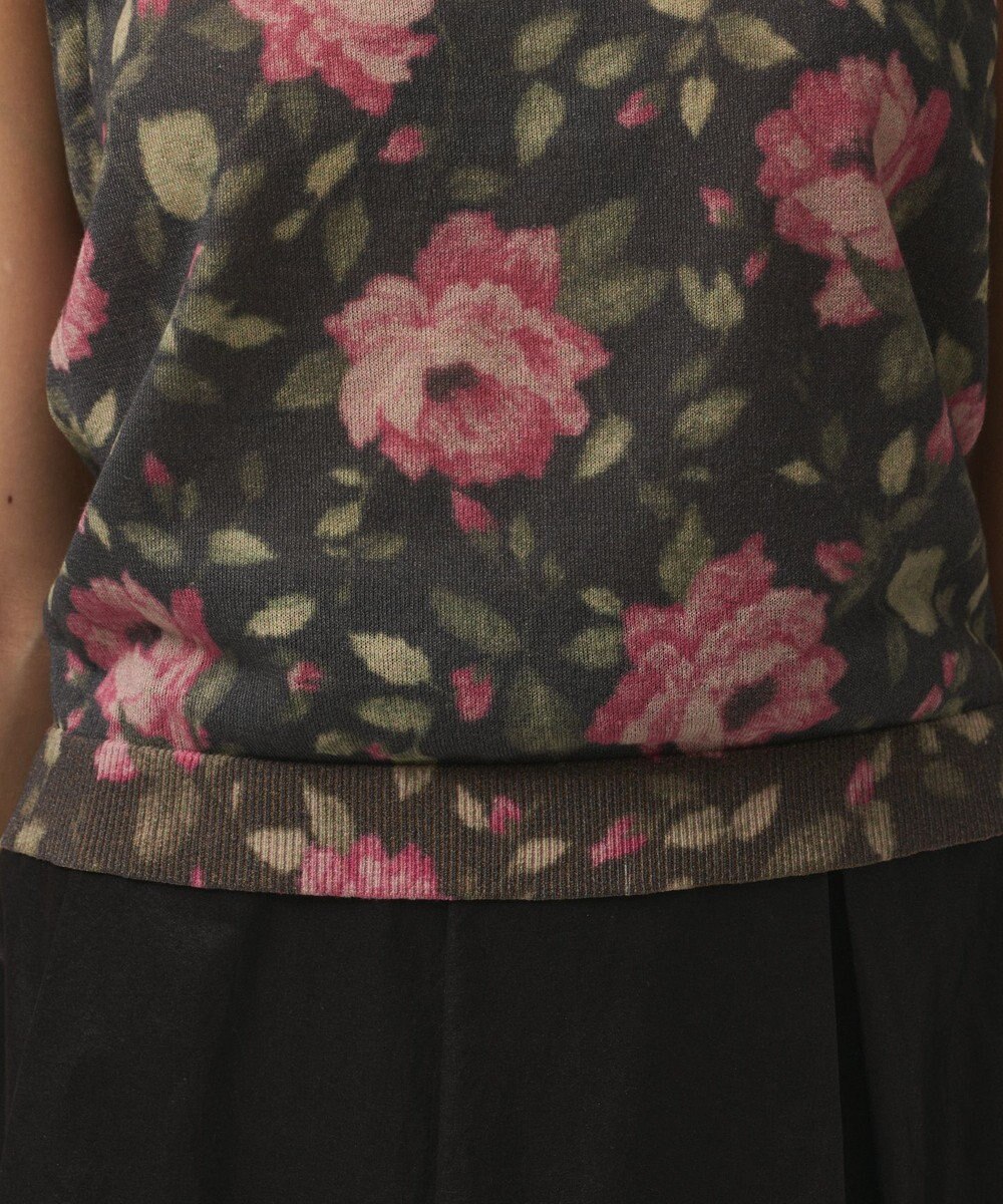 GRACE CONTINENTAL ローズプリントニットトップ 