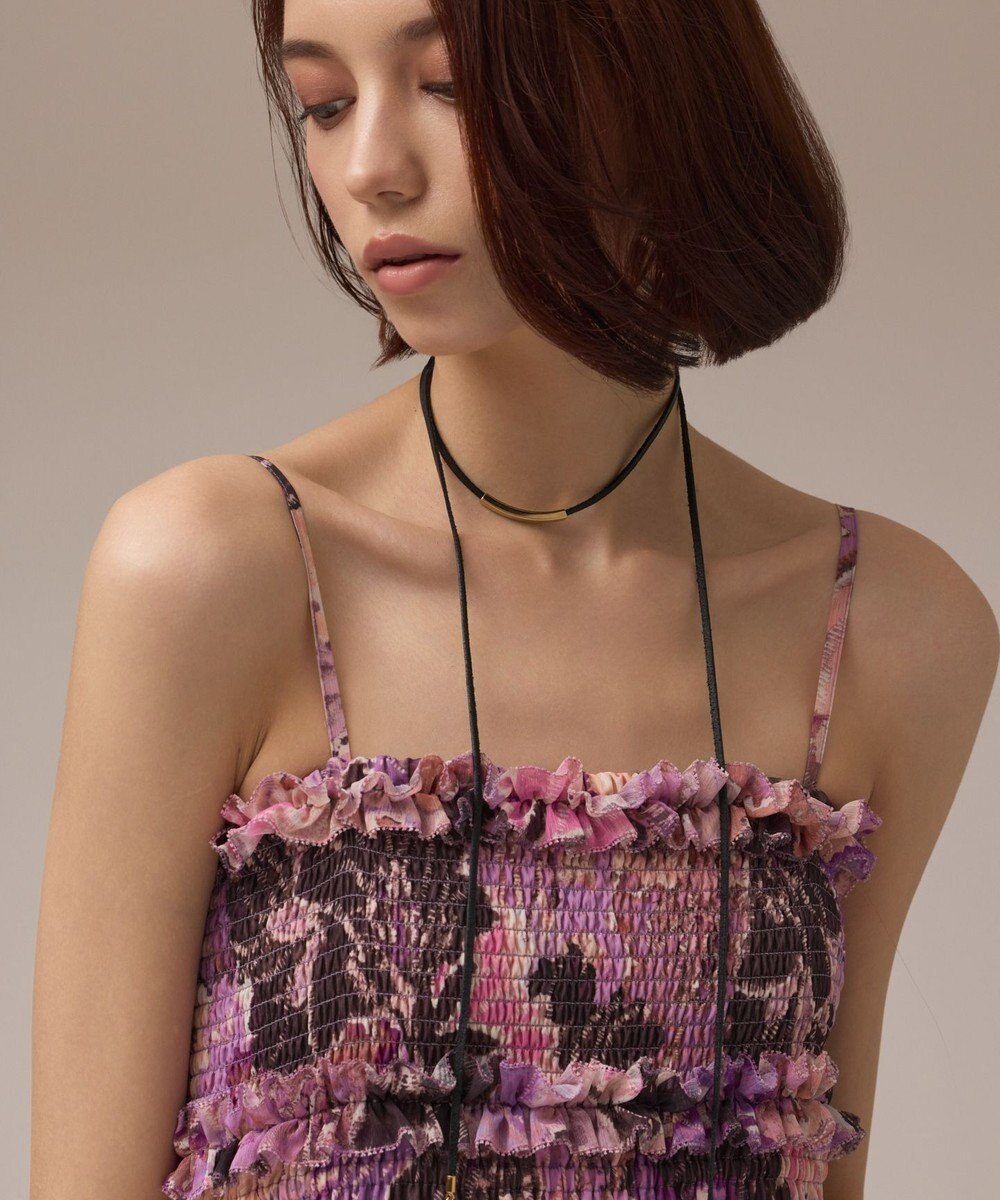 GRACE CONTINENTAL タイダイリーフプリントワンピース 