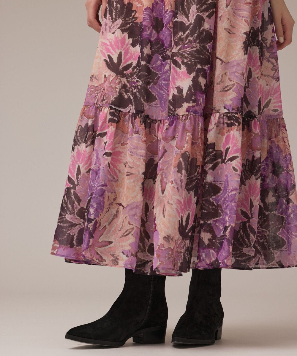 GRACE CONTINENTAL タイダイリーフプリントワンピース