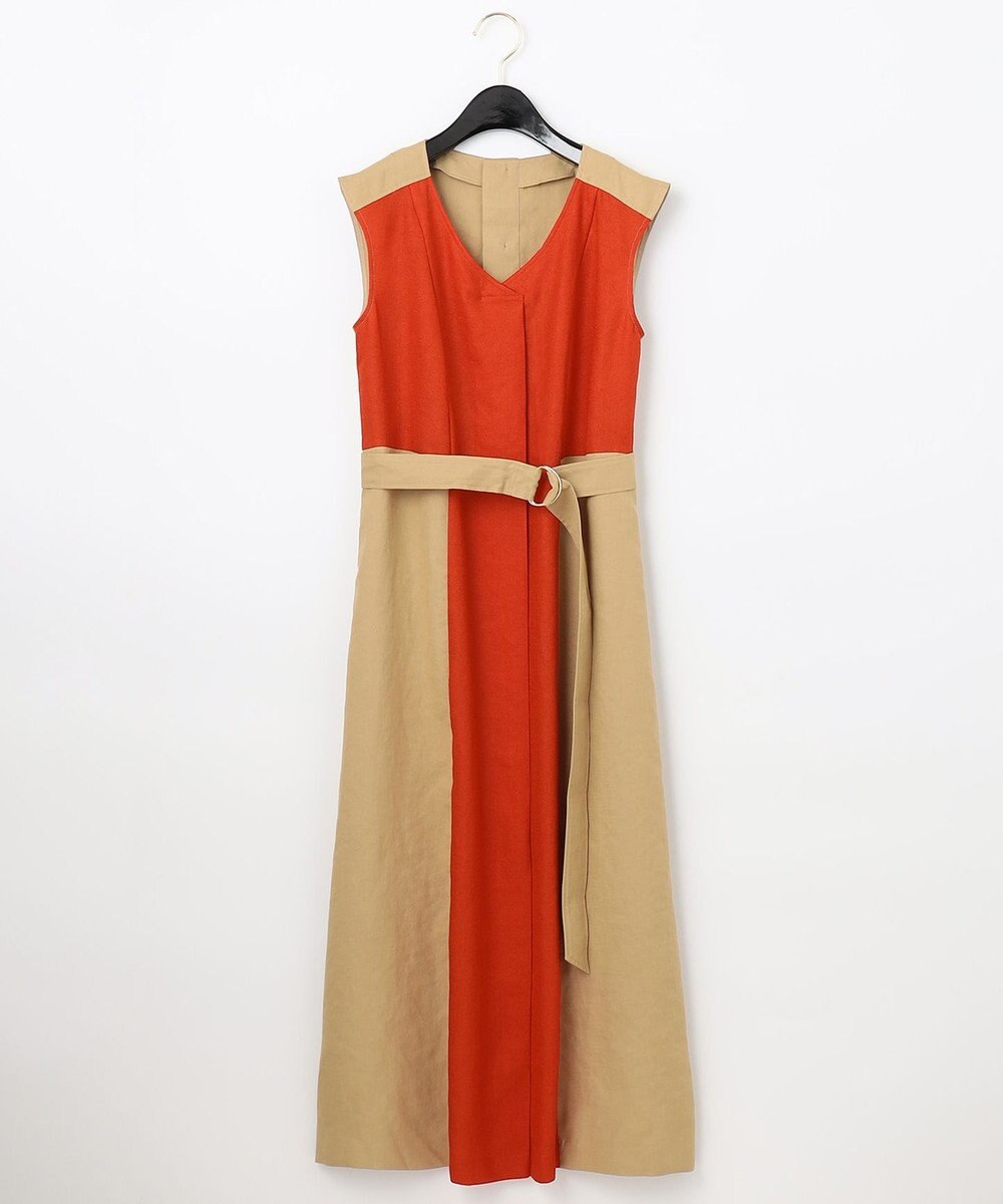 リネンタッチバイカラーワンピース Grace Continental Grace Continental グレースコンチネンタル 通販