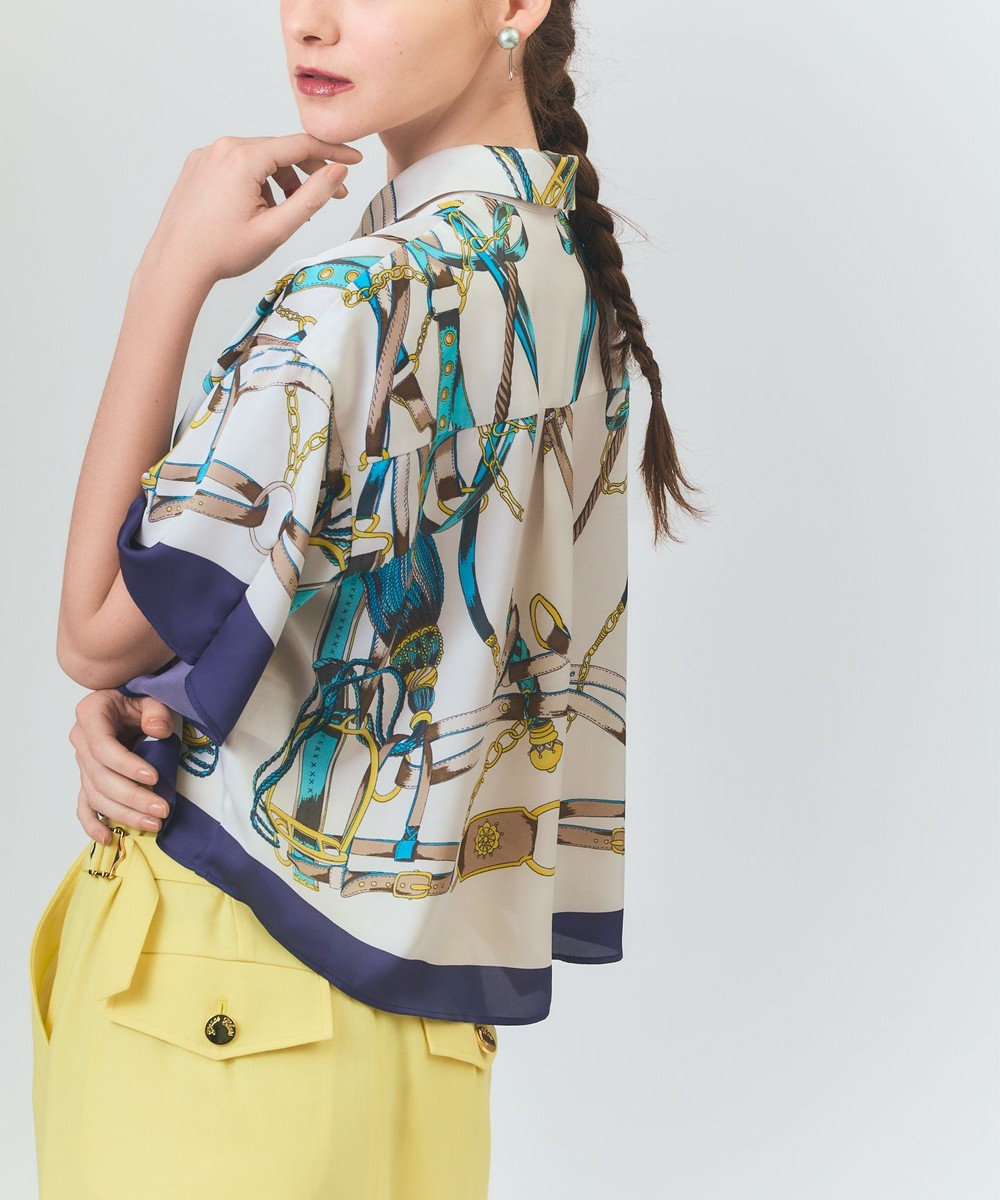 GRACE CONTINENTAL マリンスカーフプリントシャツ