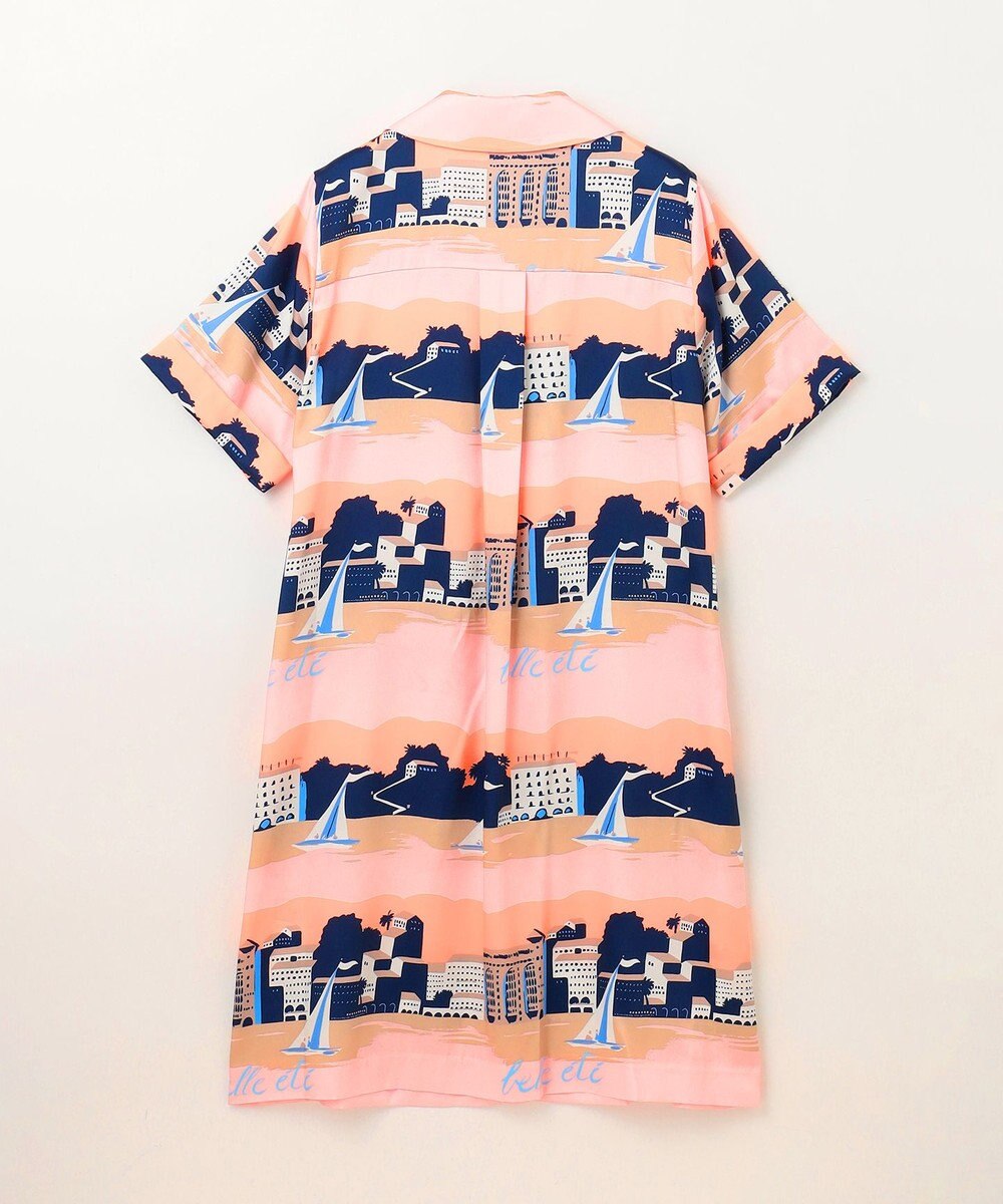 GRACE CONTINENTAL マリンプリントシャツドレス 