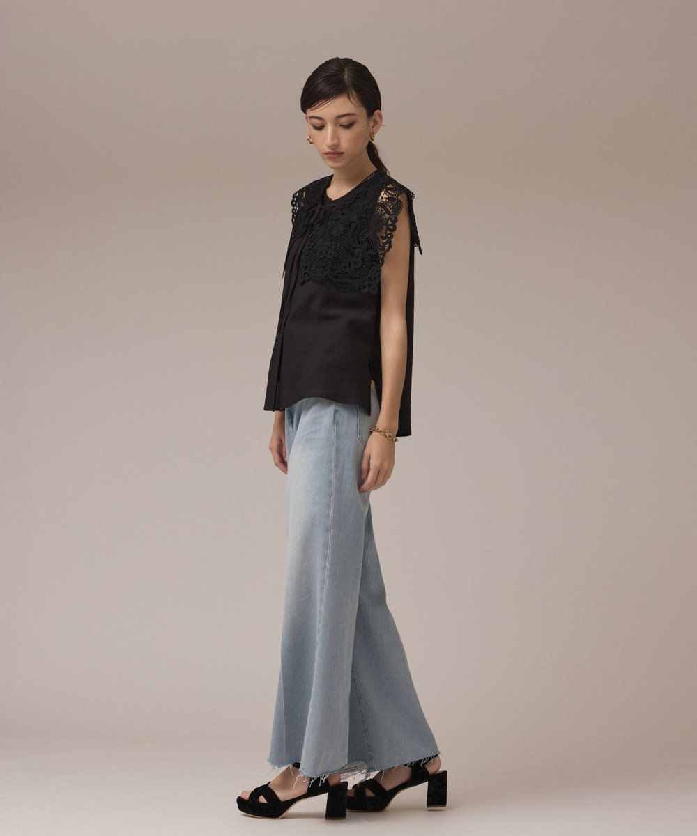 GRACE CONTINENTAL パターンレースカラーブラウス