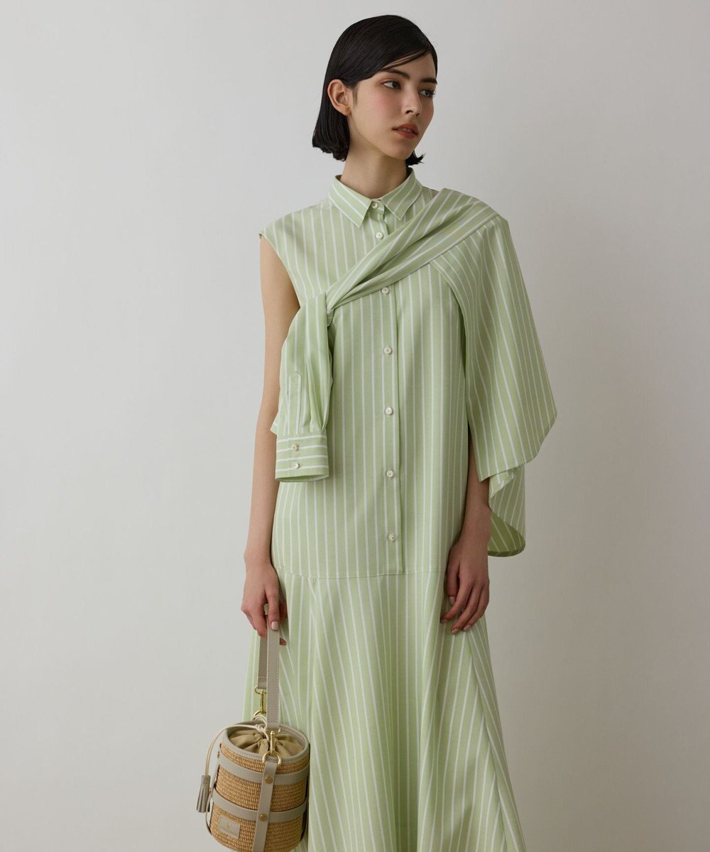 GRACE CONTINENTAL ストライプシャツワンピース 