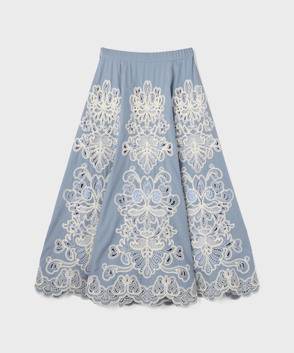 GRACE CONTINENTAL 刺繍スカラップスカート【限定カラー】 