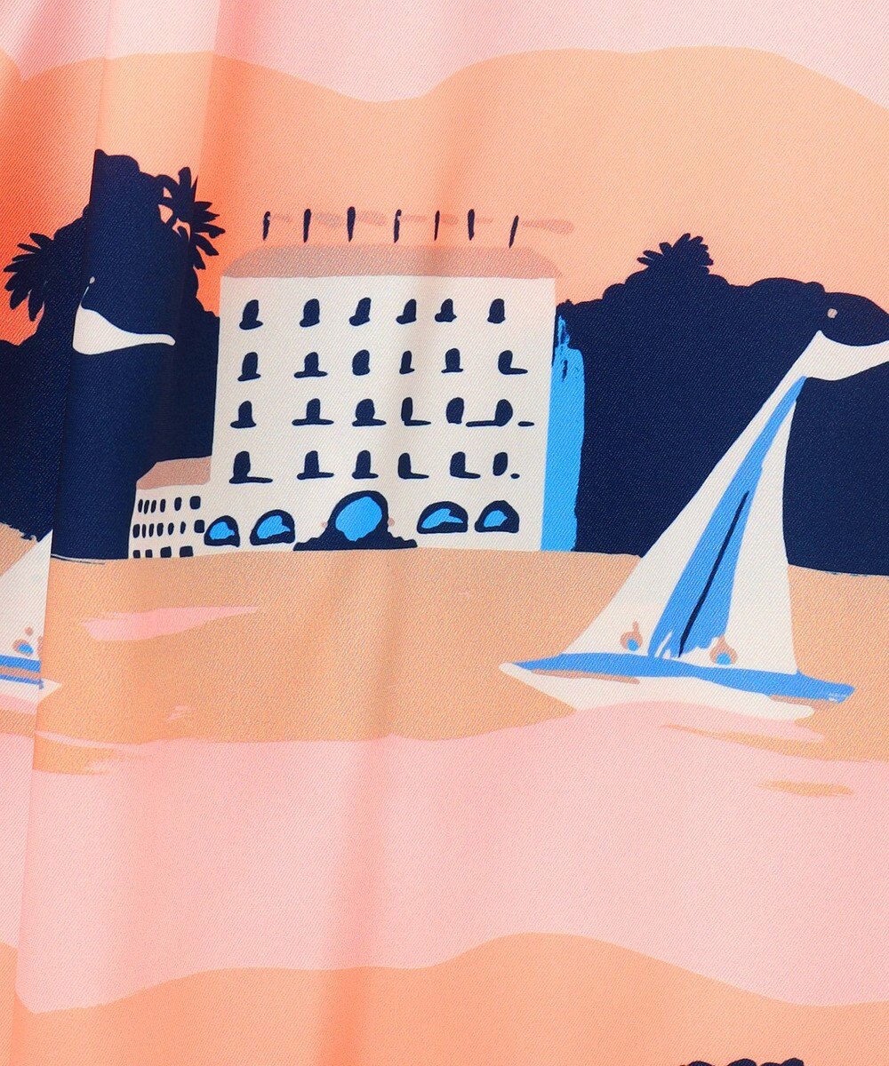 GRACE CONTINENTAL マリンプリントシャツドレス 