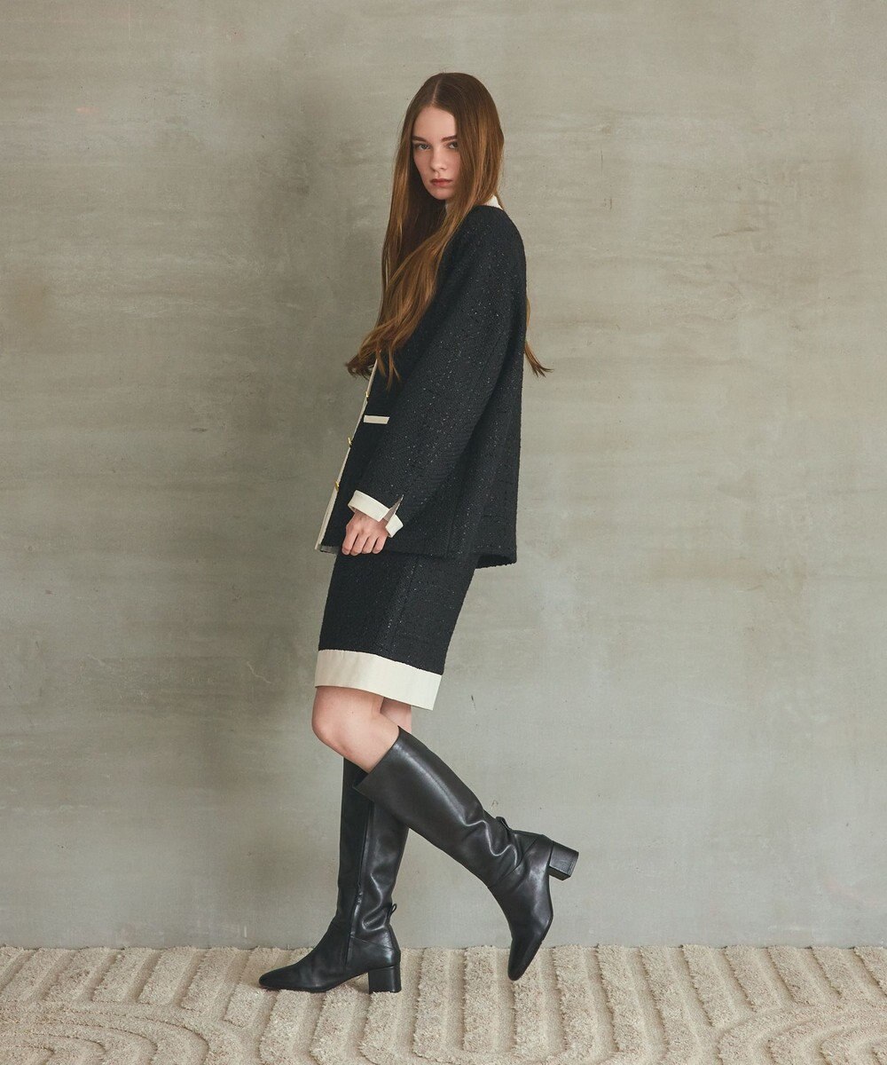 GRACE CONTINENTAL ツイードトリミングジャケット 