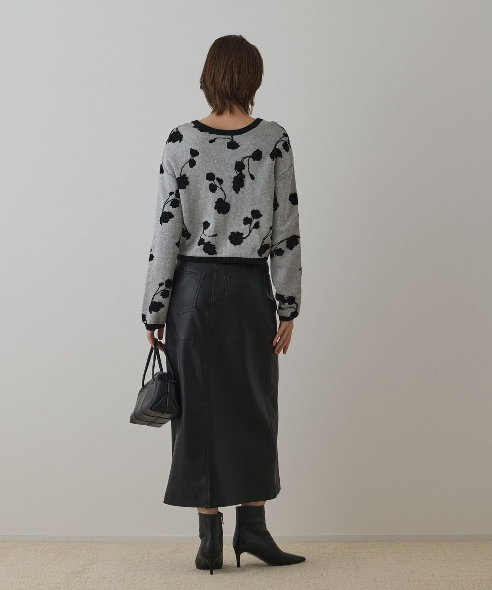 GRACE CONTINENTAL フクレジャガードニットカーディガン 