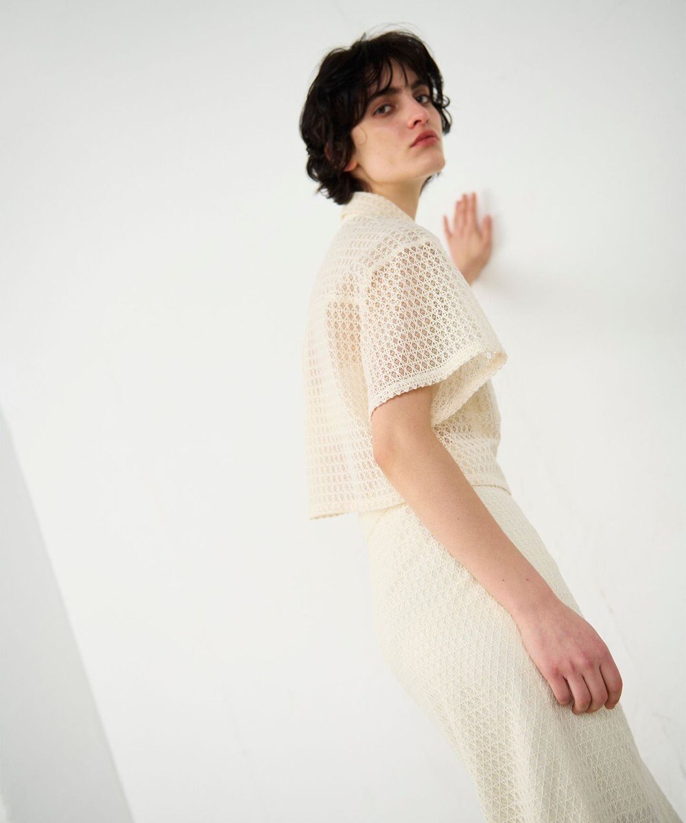 GRACE CONTINENTAL ラッセルメッシュシャツ 