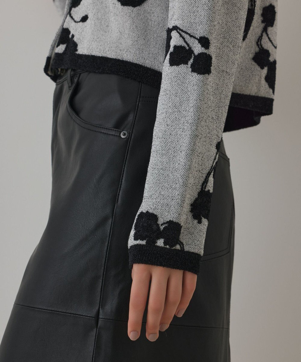 GRACE CONTINENTAL フクレジャガードニットカーディガン 