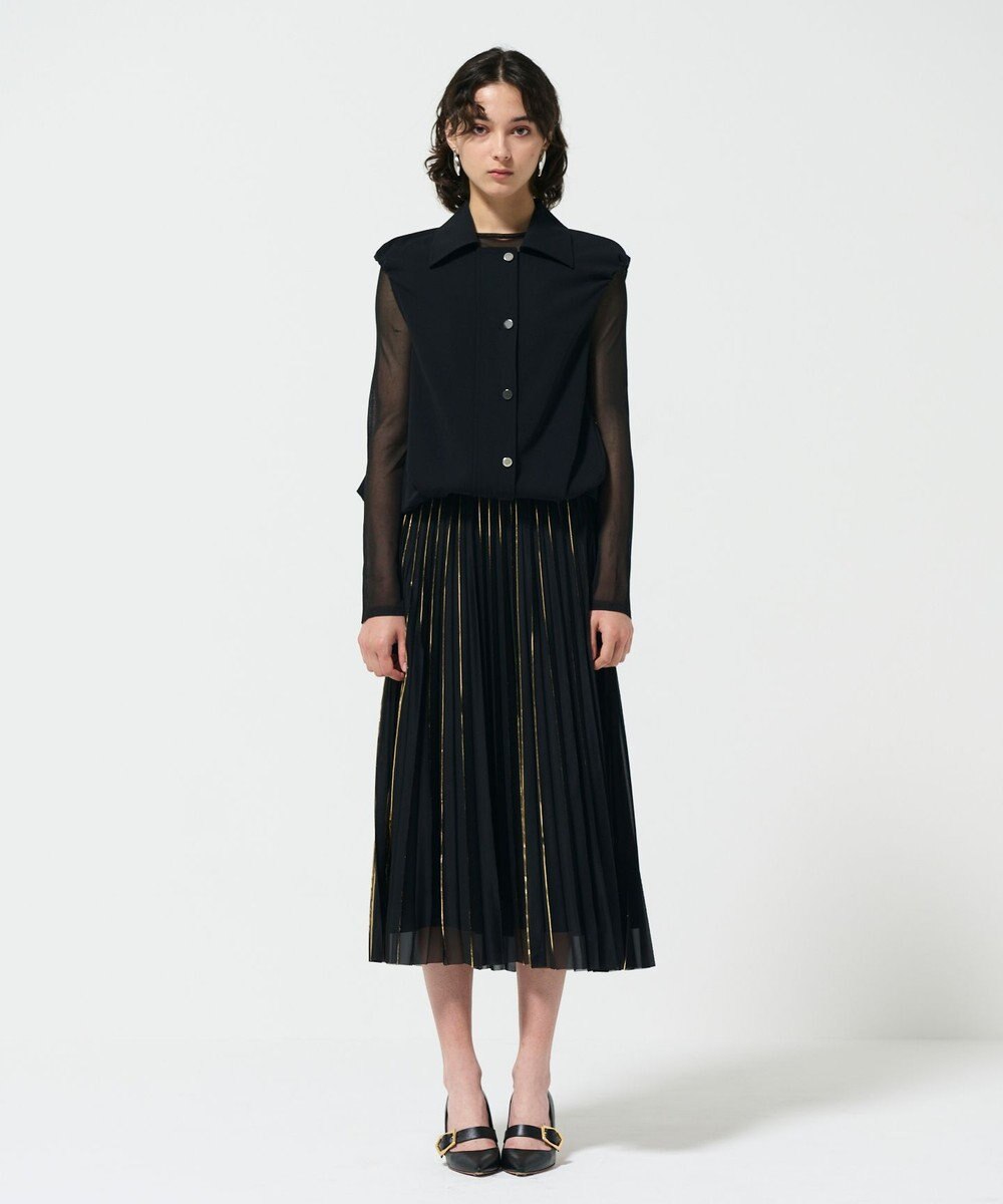 GRACE CONTINENTAL フォイルラインプリーツスカート 