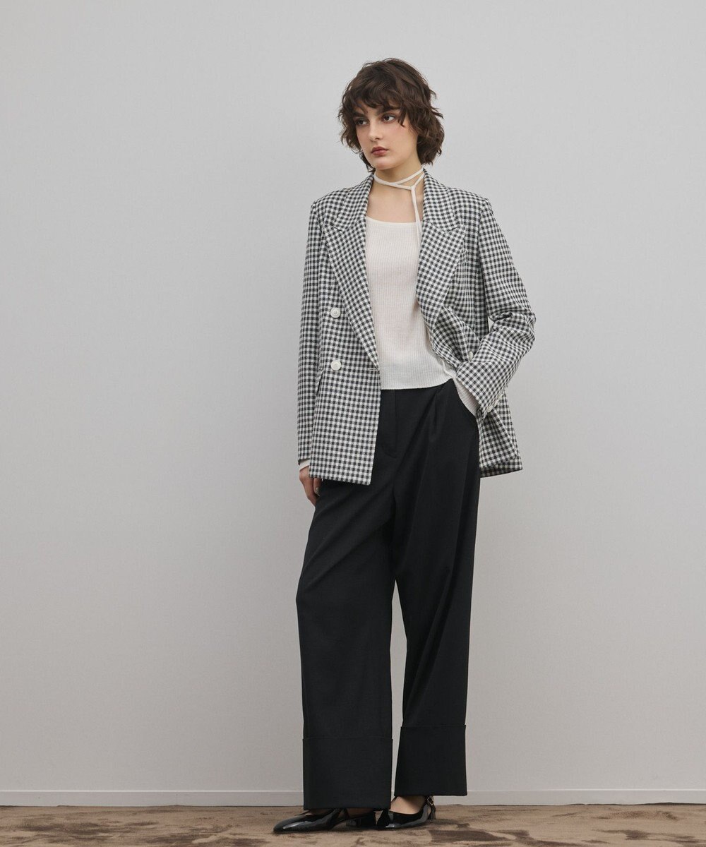 GRACE CONTINENTAL ギンガムダブルジャケット 